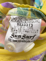 サンサーフ SUN SURF  ALOHA LEI TROPICAL FLOWERS  アロハシャツ SS33312 半袖シャツ 総柄 イエロー 201MT-2192