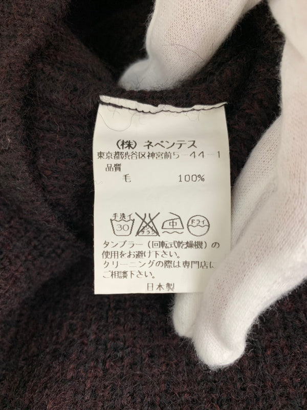 ニードルス Needles 半袖 ニット クルーネック ウール100％ 日本製 セーター 無地 ブラウン Sサイズ 201MT-962