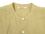 AURALEE オーラリー ラミーバンドカラーボタンシャツ HIGH COUNT RAMIE BAND COLLAR SHIRTS サイズ3 A85501RM (TP-673)
