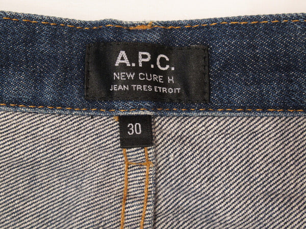 APC A.P.C. アーペーセー NEW CURE H  デニム デニムパンツ DN ボタンフライ 綿100％ ブルー インディゴ サイズ30 メンズ 1210 (BT-212)