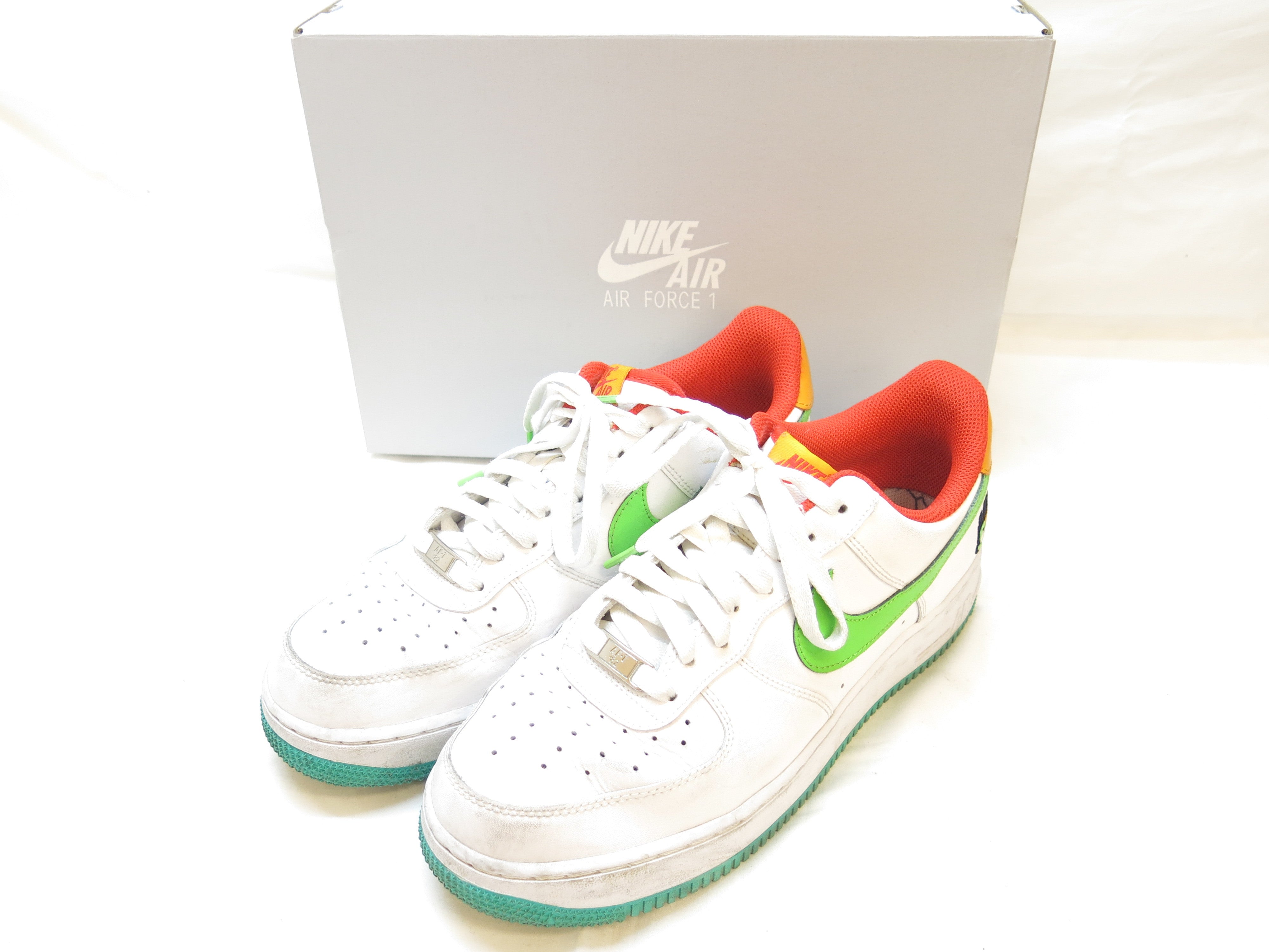 NIKE ナイキ Nike Air Force 1 07 LE Shibuya エア フォース ワン 1 SBY ホワイト マルチカラー 白 ロゴ  箱付き スニーカー 靴 シューズ サイズ27cm CQ7506148 メンズ (SH-343) | 古着通販のドンドンサガール