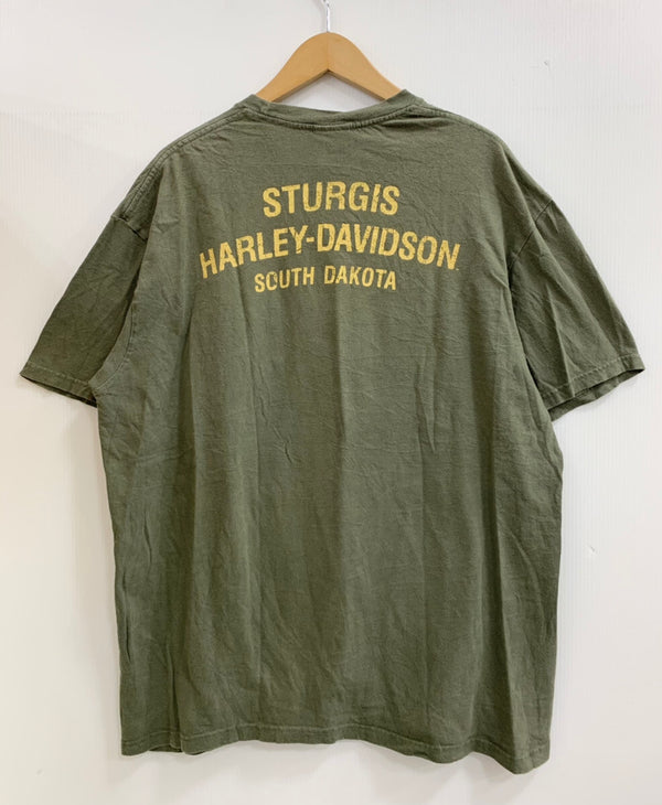 ハーレーダビッドソン HARLEY-DAVIDSON Tシャツ Tシャツ プリント カーキ LLサイズ 201MT-127△