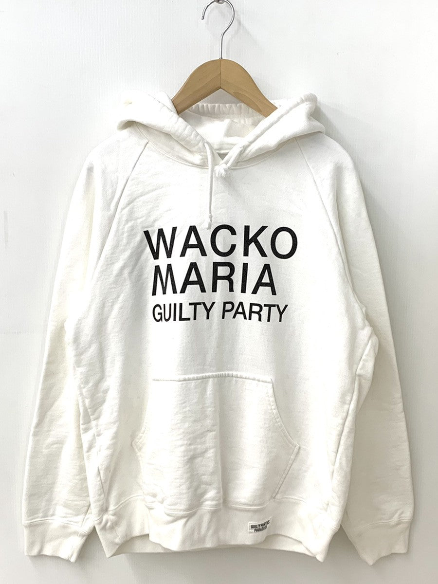 ワコマリア WACKO MARIA プルオーバー フーディー パーカー パーカ プリント ホワイト Lサイズ 201MT-565