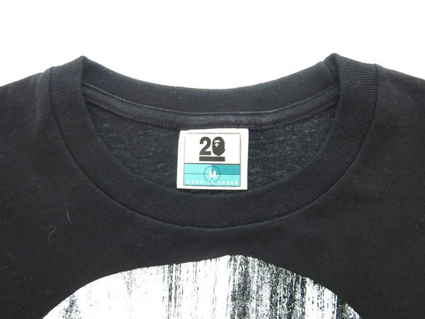 ア ベイシング エイプ A BATHING APE 20周年記念 NOWHERE20 KANYE WEST BIG APE HEAD エイプヘッド 半袖 黒 Tシャツ プリント ブラック Mサイズ 101MT-92