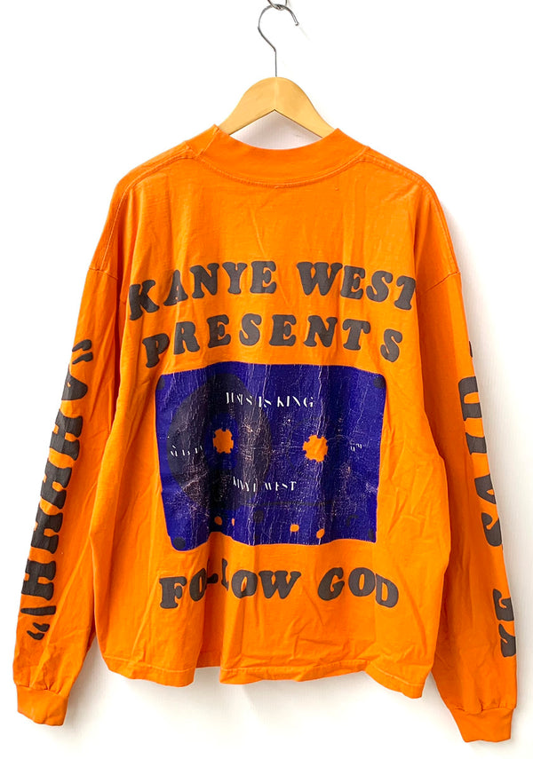 シーピーエフエム CPFM カニエ ウエスト Kanye West JIK LONGSLEEVE T-SHIRT ロンT プリント オレンジ LLサイズ 201MT-1354