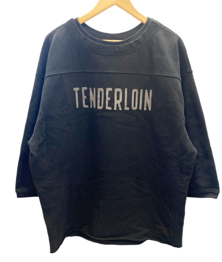 テンダーロイン TENDERLOIN MOSS STITCH NFL モス ステッチ 刺繍ロゴ カットソー トップス 黒 XL トップスその他 ロゴ  ブラック LLサイズ 101MT-1919