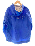 エクストララージ XLARGE  ナイロンジャケット ジャケット フード ジップ ブルー 青 ロゴ プリント 1181501 ジャケット ロゴ ブルー Mサイズ 101MT-522