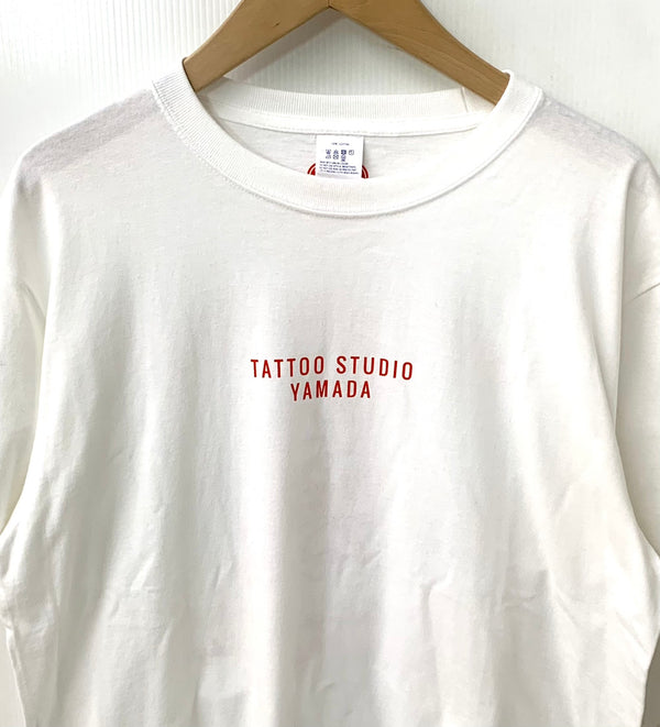 タトゥースタジオ 山田  TATTOO STUDIO YAMADA Tシャツ プリント ホワイト Lサイズ 201MT-1698