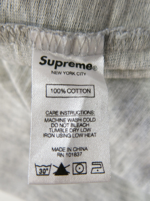 Supreme シュプリーム 17FW Tシャツ  Dotted Arc Top ドットアークトップＴシャツ綿100％ コットン New York City 刺繍 ロゴ グレー 灰 半袖 トップス 袋付き サイズM メンズ (TP-793)