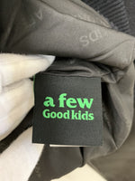 アフューグッドキッズ a few good kids スタジャン ロゴ スナップボタン ジャケット 刺繍 ブラック Mサイズ 201MT-638
