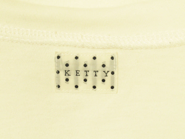KETTY ケティ 半袖 カットソー リボン レトロ ホワイト レディース size M