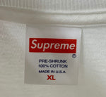シュプリーム SUPREME 21SS KAWS Chalk Logo Tee カウズ チョーク ボックスロゴ tシャツ  USA製 Tシャツ ロゴ ホワイト XLサイズ 201MT-2211