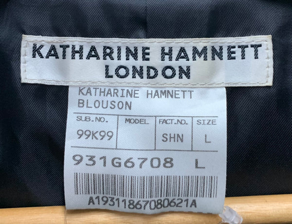 キャサリン・ハムネット KATHARINE HAMNETT LONDON 99K99 ラムレザー 羊革  931G6708 ジャケット 無地 ブラック Lサイズ 201MT-1831