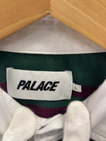 パレス PALACE STRIPE RUGBY Green / Purple ストライプ ラグビー グリーン / パープル 長袖ポロ ラグビーシャツ トップス  トップスその他 ボーダー パープル Lサイズ 101MT-1579