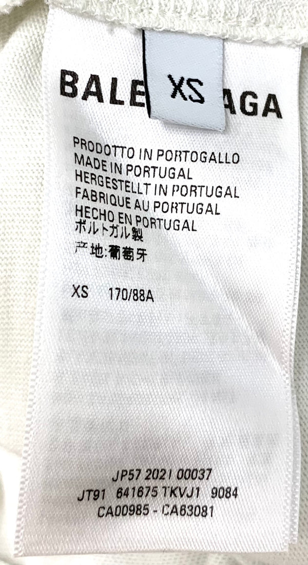 バレンシアガ BALENCIAGA キャンペーンロゴ Tシャツ 641675 TKVJ1 9084 Tシャツ ロゴ ホワイト SSサイズ 201MT-1778