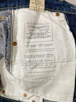 リーバイス Levi's 90S LEVI'S 701XX ビンテージ レプリカ ビックE 赤耳 J22 デニム ジーンズ ボトム DENIM ネイビー系 Made in JAPAN デニム 無地 ネイビー W29L34 101MB-221