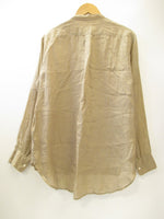 AURALEE オーラリー ラミーバンドカラーボタンシャツ HIGH COUNT RAMIE BAND COLLAR SHIRTS サイズ3 A85501RM (TP-673)