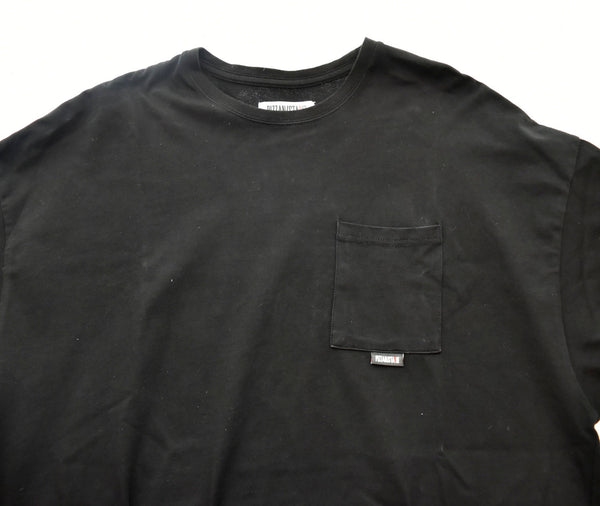 ピザニスタ  PIZZANISTA バッグ ロゴ プリント 半袖Tシャツ 黒 Tシャツ ロゴ ブラック LLサイズ 103MT-161
