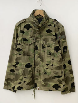 アベイシングエイプ A BATHING APE 1stカモ ミリタリージャケット 1910-141-009 ジャケット カモフラージュ・迷彩 カーキ Mサイズ 201MT-432