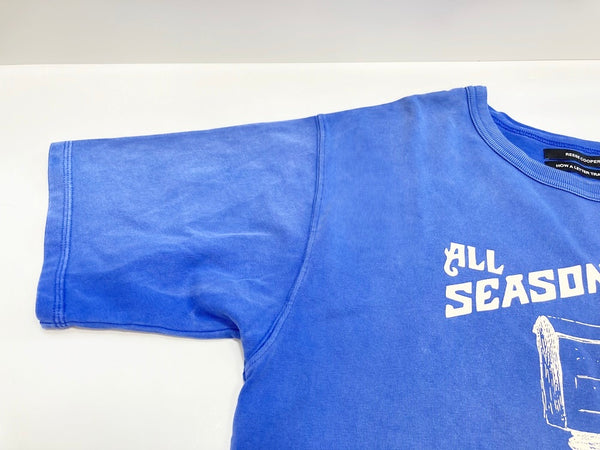 リース クーパー REESE COOPER HOW A LETTER TRAVELS 半袖 カットソー トップス ブルー系 青 Made in USA XL Tシャツ プリント ブルー LLサイズ 101MT-1760