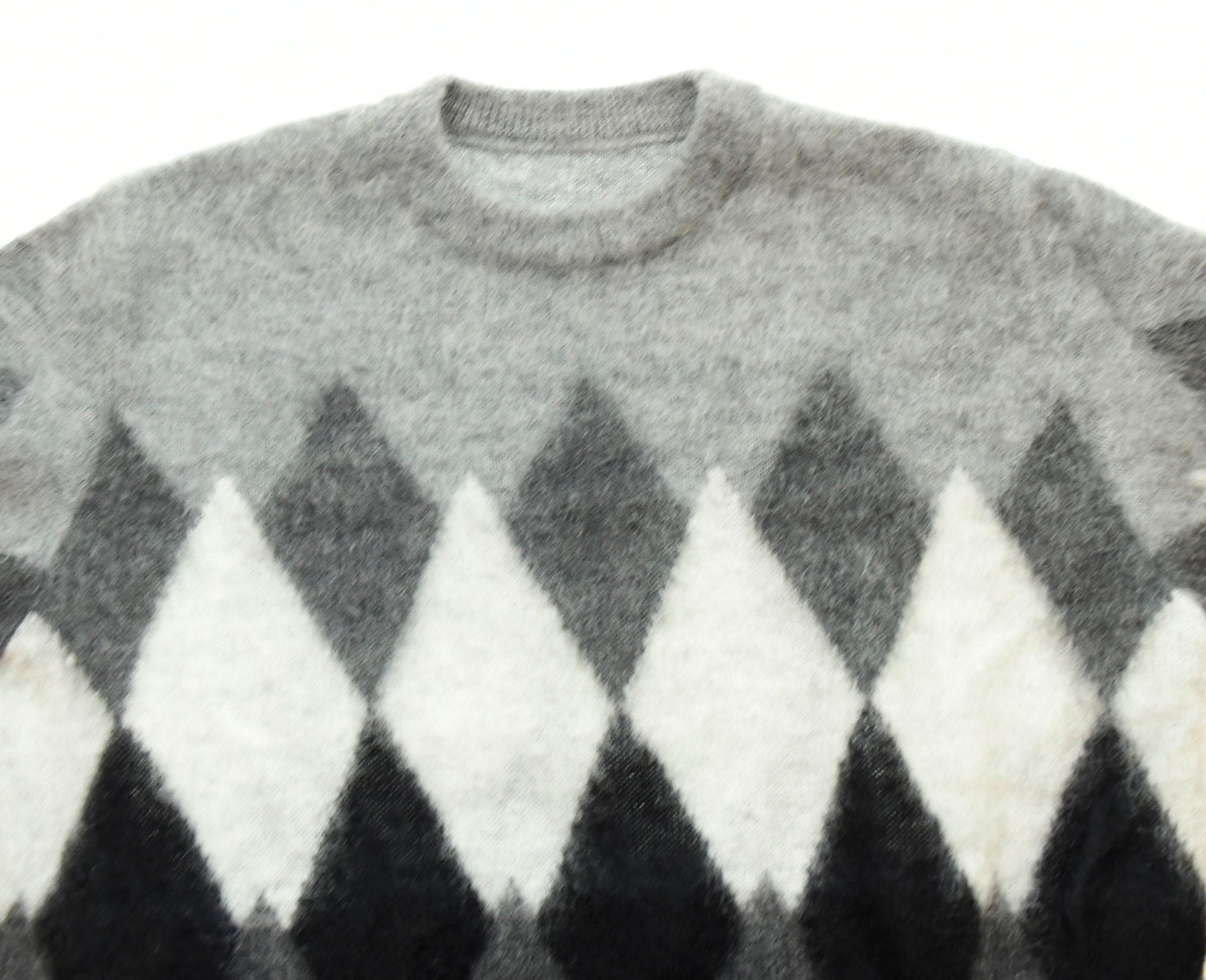使用感毛玉ありsupreme Argyle knit sweater モヘア アーガイル