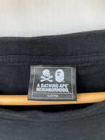 アベイシングエイプ A BATHING APE NEIGHBORHOOD ネイバーフッド APE × NBHD Tシャツ プリント ブラック 3Lサイズ 201MT-260