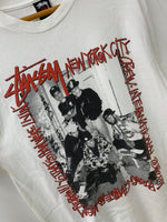 ステューシー STUSSY NEW YORK CITY CREW フォト Tee クルーネック 復刻 Tシャツ プリント ホワイト Mサイズ 201MT-1116