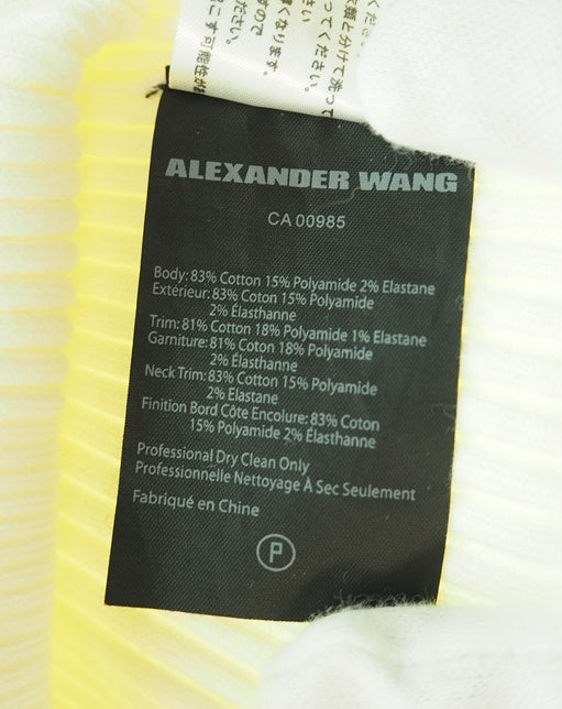 アレキサンダーワン  alexanderwang スタッズ リブニットワンピース 白  ワンピース 無地 ホワイト SSサイズ 101LT-52