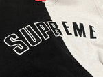 シュプリーム SUPREME Split Crewneck Sweatshirt 18FW アーチロゴ 黒 グレー スウェット ロゴ ブラック Lサイズ 101MT-1982
