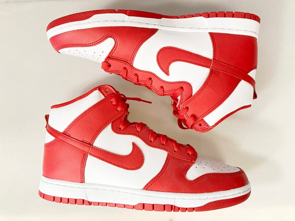 ナイキ NIKE DUNK HI RETRO WHITE/UNIVERSITY RED ダンク ハイ セント・ジョーンズ大学 ユニバーシティレッド レッド系 赤 シューズ DD1399-106 メンズ靴 スニーカー レッド 28.5cm 101-shoes859