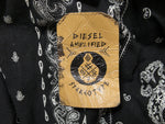 DIESEL ディーゼル ライダース サイズS シングルライダース ペイズリー ブラック 黒 RN93243 CA25594 ジップ 羊革 メンズ