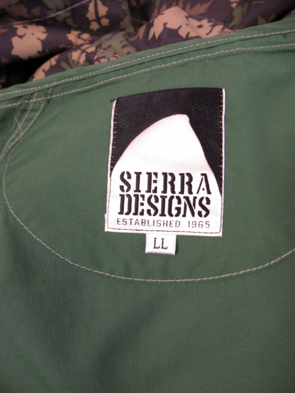 SIERRA DESIGNS シエラデザインズ ナイロン ジャケット メンズ LL グリーン フード付き  アウトドア ロゴ