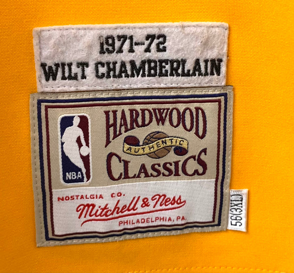 ミッチェルアンドネス Mitchell&Ness NBA レイカーズ Lakers WILT CHAMBERLAIN 13 ユニフォーム ゲームウェア タンクトップ ロゴ イエロー 3Lサイズ 201MT-1572