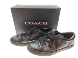 コーチ COACH シグネチャー スニーカー ブラック 黒 総柄 箱付き シューズ FG1948 メンズ靴 スニーカー ブラック 27cm 101-shoes459