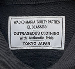 ワコマリア WACKO MARIA ミリタリーウールシャツ 09AW-SH-09 シャツ ロゴ ブラック Mサイズ 201MT-1742