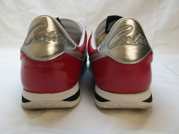 NIKE CORTEZ BASIC PREM QS ナイキ コルテッツ ベイシック プレミアム GYM RED/GYM RED-WHITE-METALLIC SILVER-BLACK レッド 赤 箱付き エナメル スニーカー 靴 シューズ メンズ サイズ28.5cm 819721-600 (SH-517)