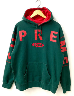 シュプリーム SUPREME 19AW Spread Logo Hooded Sweatshirt スプレッド プルオーバー フーディー パーカ ロゴ グリーン Mサイズ 201MT-1378