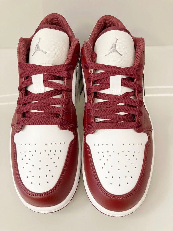 ナイキ NIKE AIR JORDAN 1 LOW BORDEAUX CHERRY WOOD RED/WHITE/CEMENT GREY エアジョーダン 1 ロー ボルドー チェリーウッドレッド レッド系 シューズ 553558-615 メンズ靴 スニーカー 28cm 101-shoes809