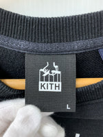 キス KITH クルーネック プルオーバー トレーナー スウェット 刺繍 ブラック Lサイズ 201MT-1081