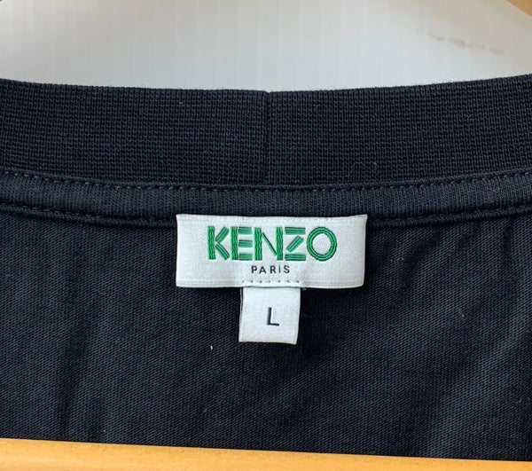 ケンゾー KENZO TIGER T-SHIRT クルーネック Tee Tシャツ プリント ブラック Lサイズ 201MT-1371