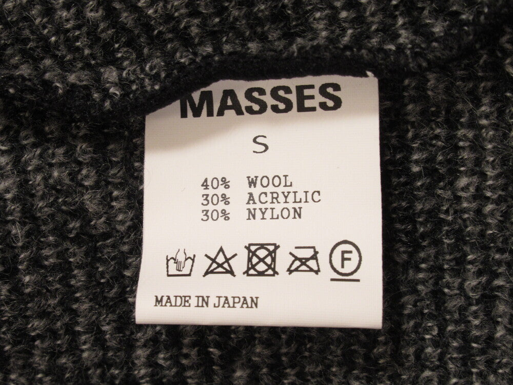 MASSES マシス MOHAIR CARDIGAN BLACK モヘア アーガイル カーディガン ブラック サイズS メンズ (TP-766) |  古着通販のドンドンサガール