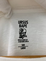 アベイシングエイプ A BATHING APE URSUS BAPE TEE クルーネック Tシャツ プリント ホワイト Lサイズ 201MT-909