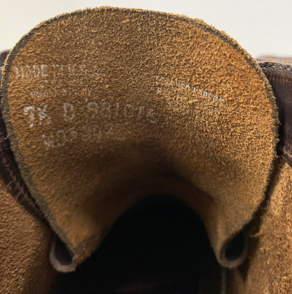 ウルヴァリン WOLVERINE 1000マイル  ウィングチップブーツ USA製 W05342 メンズ靴 ブーツ ワーク 無地 ブラウン 7 1/2 D 201-shoes511