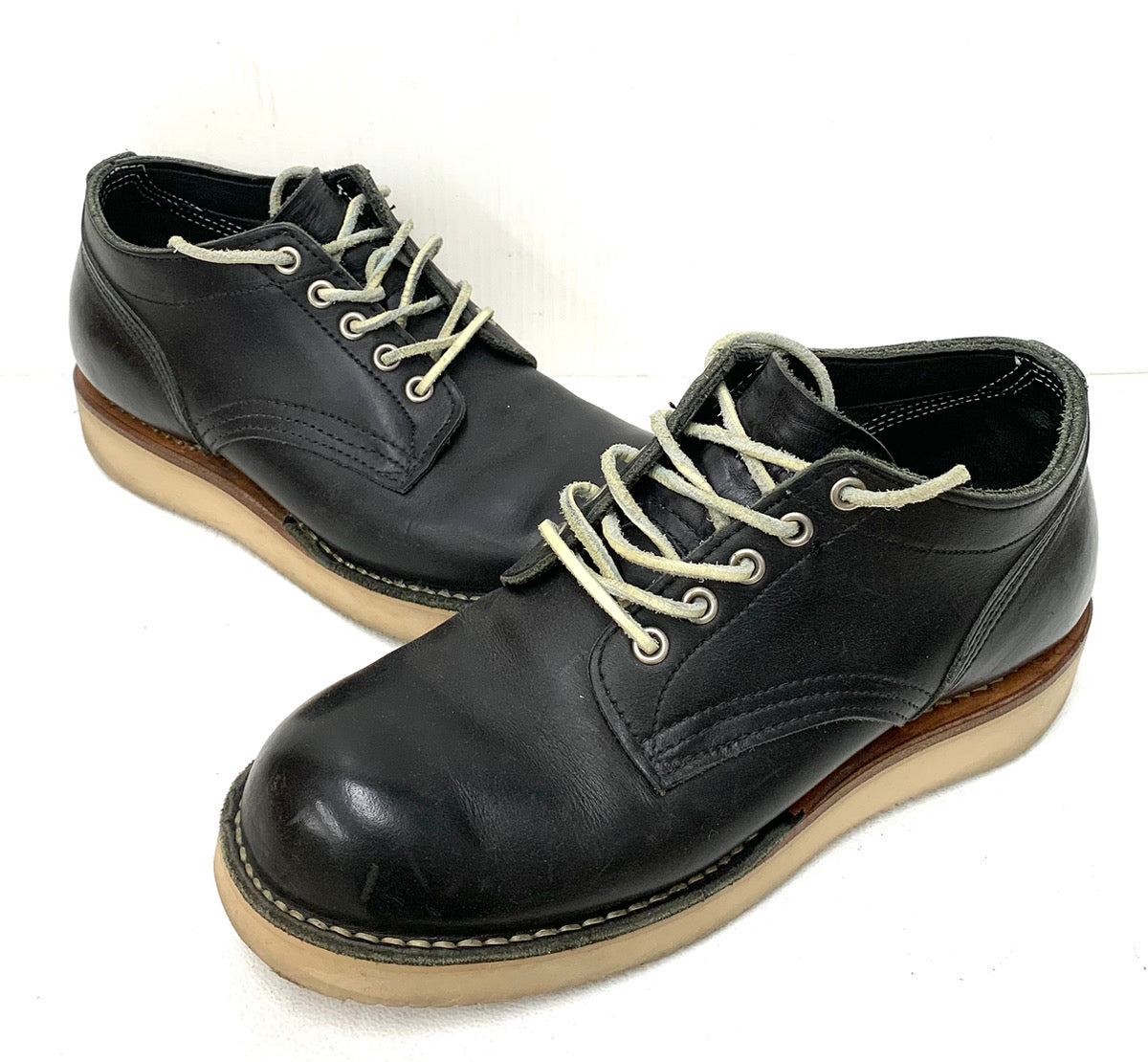 ハソーンブーツ HATHORN BOOTS オックスフォード ライナ OX FORD RAINIER vibram メンズ靴 ブーツ ワーク ロゴ  ブラック 201-shoes618