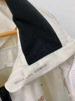 デュカデルコスマ DUCA DEL COSMA ブルゾン ゴルフ ウェア ダブルジップ ジャケット ロゴ ホワイト Mサイズ 201MT-1308