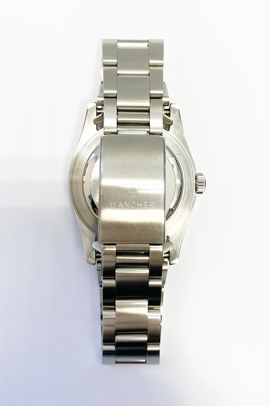 ワンチャー WANCHER WANCHERⅢ RANGER3 10周年記念アニバーサリーモデル 3針アナログ  機械式自動巻き 日本製 21石  シルバー×ブラック メンズ腕時計ブラック 101watch-52