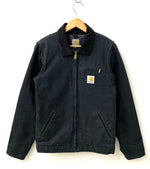 カーハート Carhartt デトロイトジャケット ジップアップ ダック生地 ジャケット ロゴ ブラック Sサイズ 201MT-1505