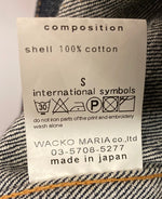 ワコマリア WACKO MARIA THE GUILTY PARTIES OUTRAGEOUS INC デニム ジャケット 刺繍 made in JAPAN トップス ジャケット 刺繍 ネイビー Sサイズ 101MT-579