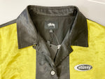 ステューシー STUSSY DARIA BOWLING DRESS ダリアボーリングドレス ボウリングシャツ ワンピース ブラック系 イエロー系 黒 黄 刺繍 ロゴ ワンピース ロゴ ブラック Mサイズ 101LT-50