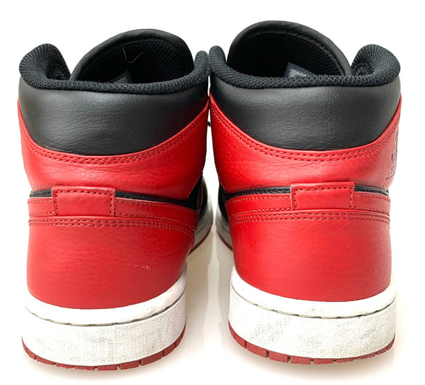 ナイキ NIKE Air Jordan 1 Mid Bred 554724-074 メンズ靴 スニーカー ロゴ レッド 25.5cm 201-shoes672